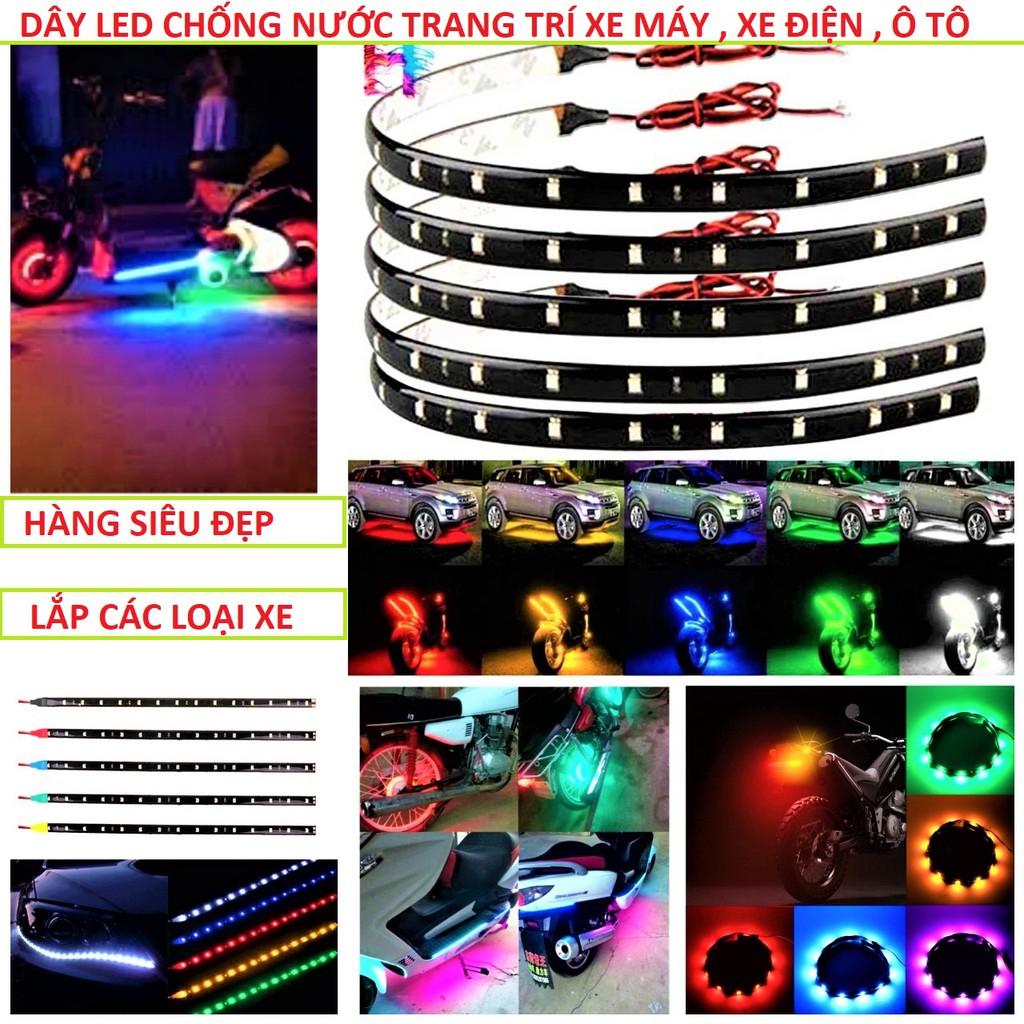 DÂY LED TRANG TRÍ XE MÁY Ô TÔ SIÊU ĐẸP LOẠI TỐT 30CM