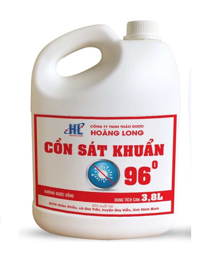 Cồn Sát Khuẩn 96 Độ Hoàng Long (Can/3.8L/2.8kg)