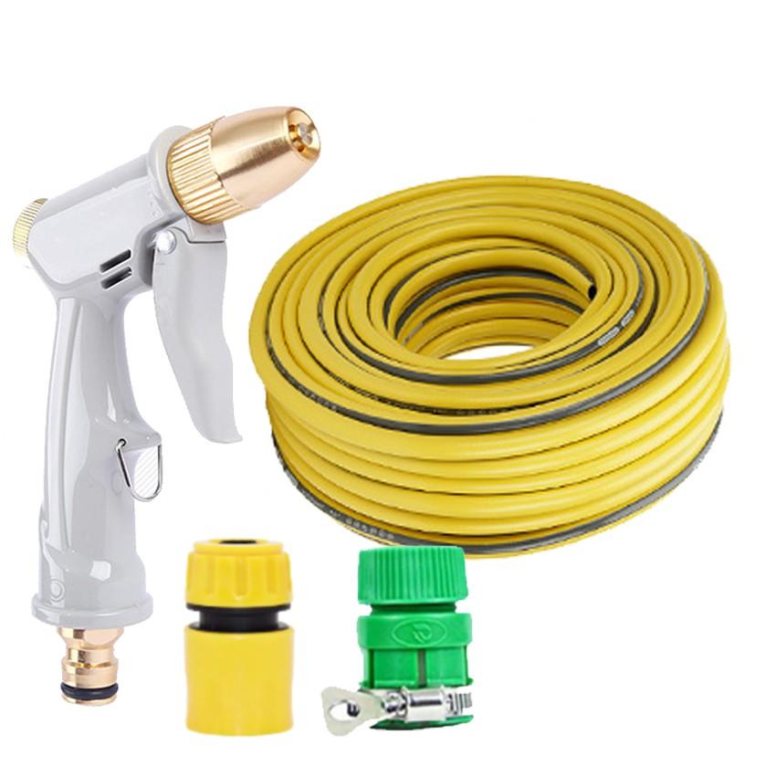 Bộ dây vòi xịt nước rửa xe, tưới cây tăng áp 3 lần, loại 3-5m 206846