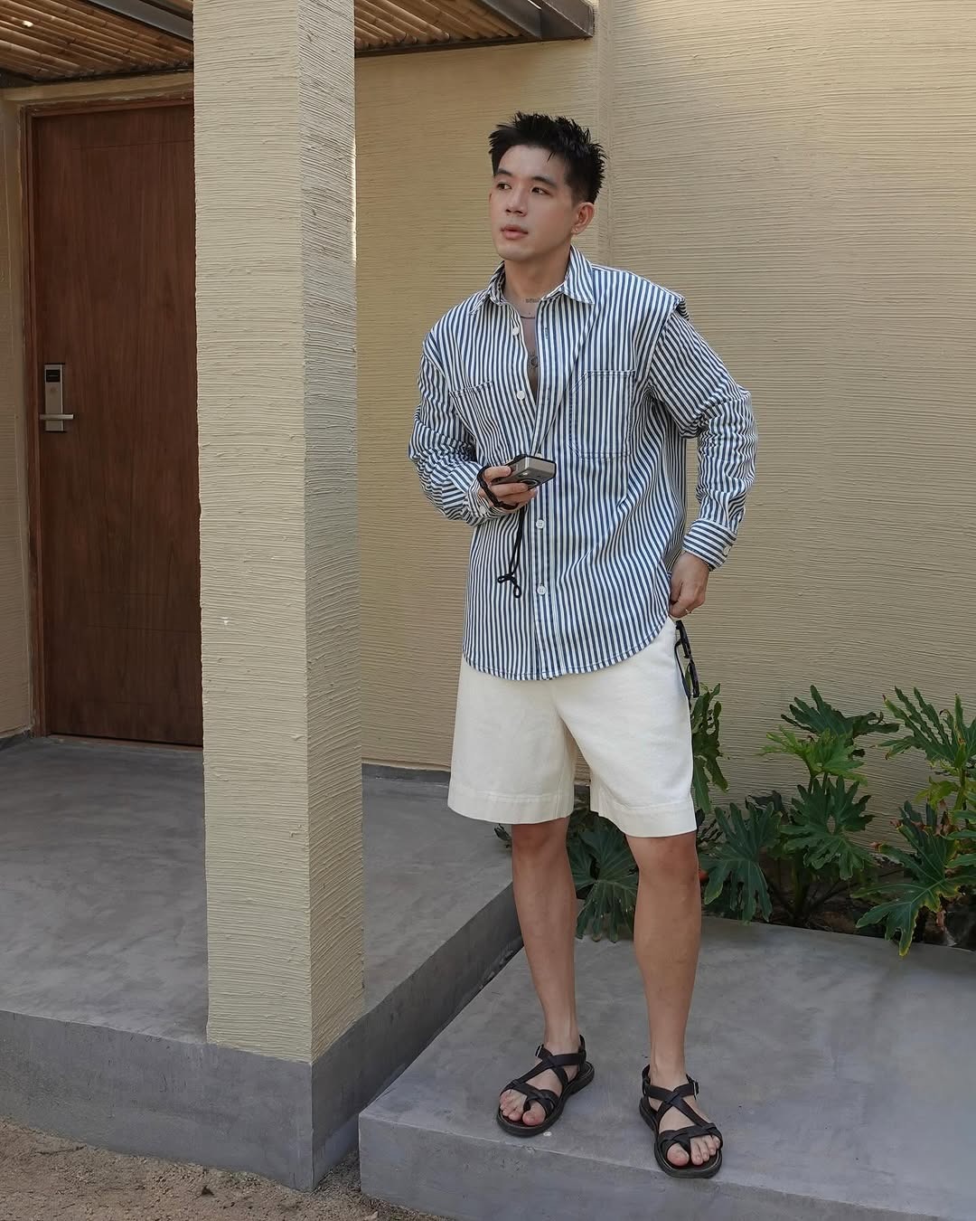 Áo sơ mi jean sọc tay dài nam.Loose - RT 10S25DSH007 | ROUTINE CÀ MAU