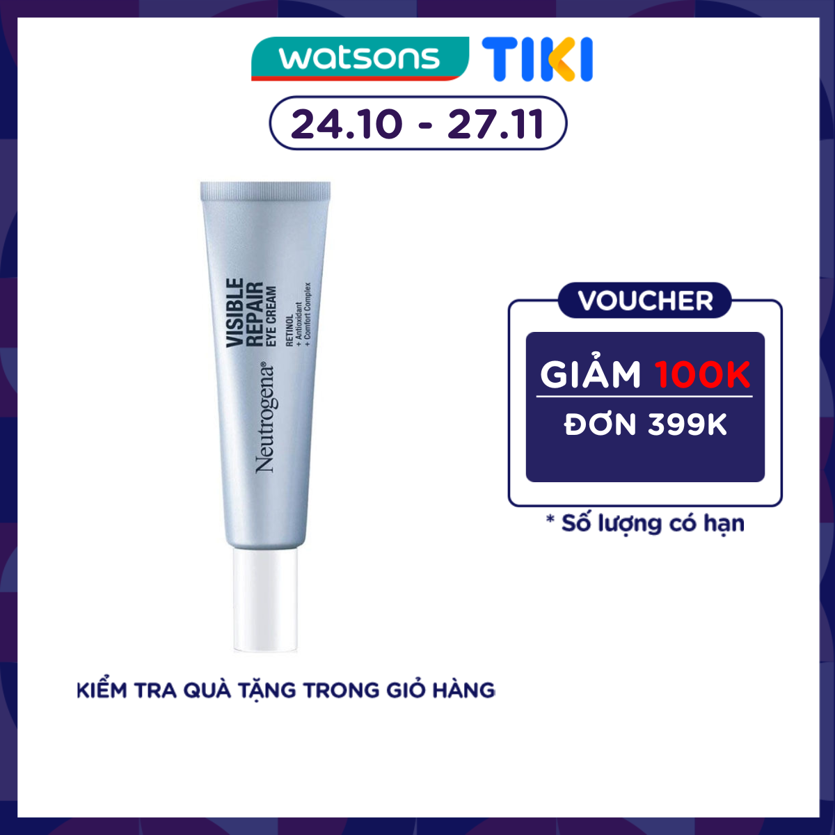 Kem Mắt Neutrogena Visible Repair Eye Cream 15g