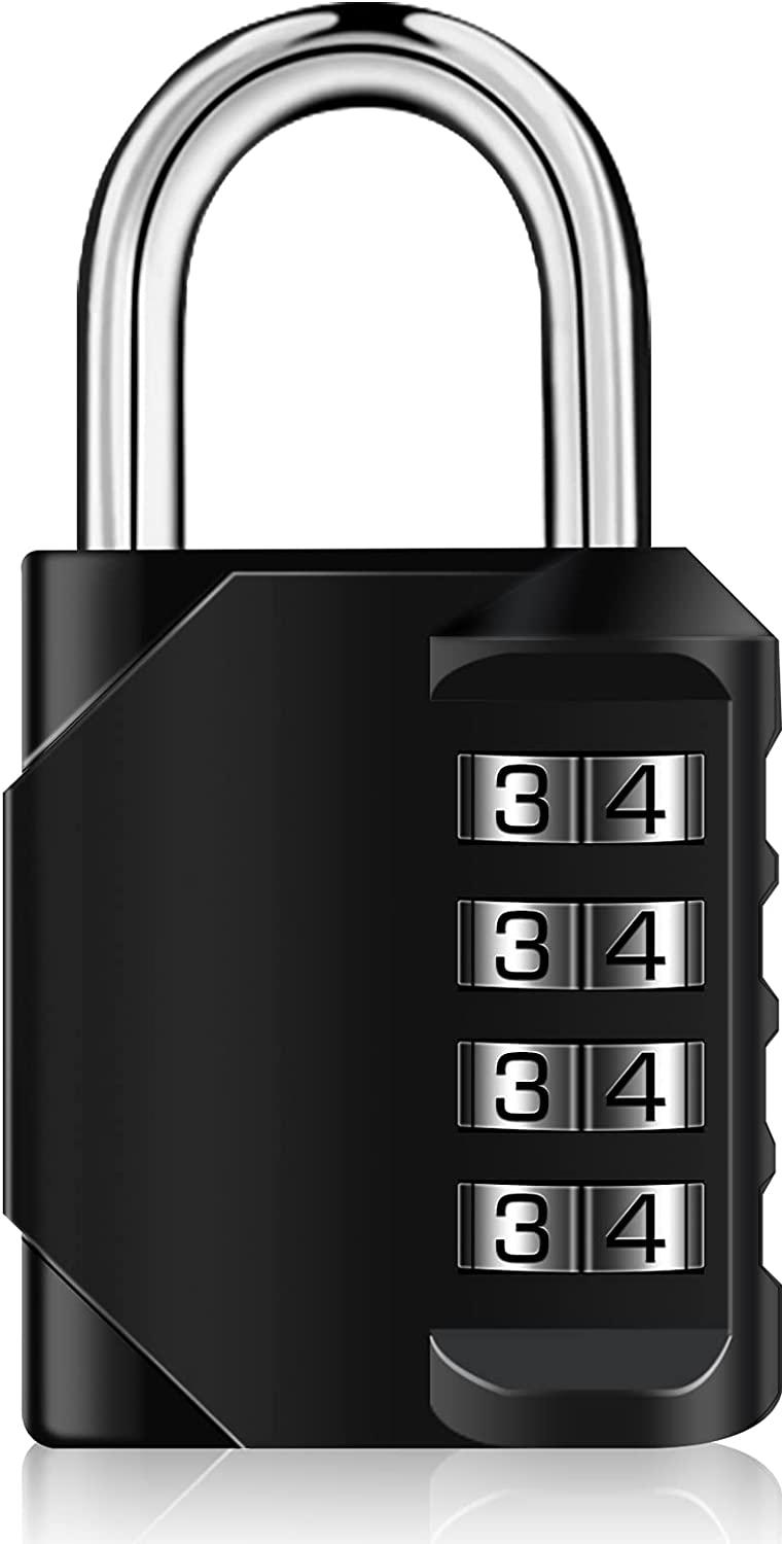 3 ổ khóa kết hợp 4 chữ số, khóa kết hợp thép mạ ổ khóa bảo mật không cần chìa khóa cho phòng tập thể dục, trường học, ngoài trời và tủ đựng đồ của nhân viên