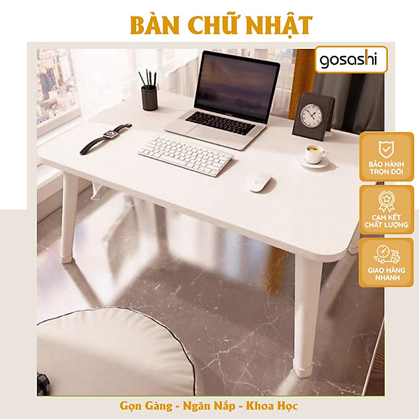 Bàn Học, Bàn Làm Việc Gấp Gọn Thông Minh, Chân Nhựa, Mặt Bàn Chống Nước, Nhiều Màu, Dễ Sử Dụng Thương Hiệu Gosashi-BHCNCN