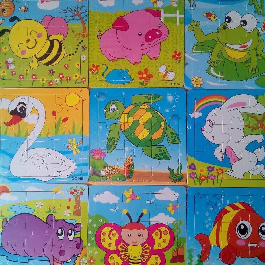 Tranh Ghép Gỗ Thông Minh 9 Mảnh Puzzle - Tranh Ghép Gỗ 9 Mảnh