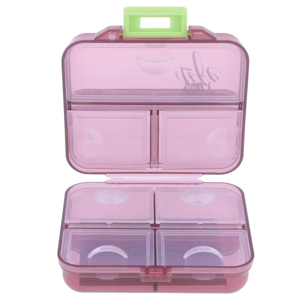 2 Pieces Portable 7 Day Pill Organizer Storage Box Medicine Container Case Suit for Home Travel