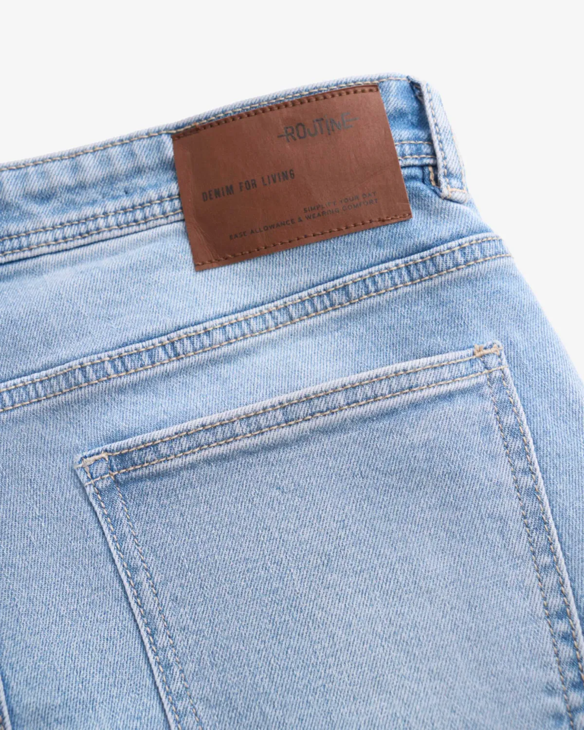Quần denim nam dài xanh nhạt slim cropped - ROUTINE 10S25DPA005