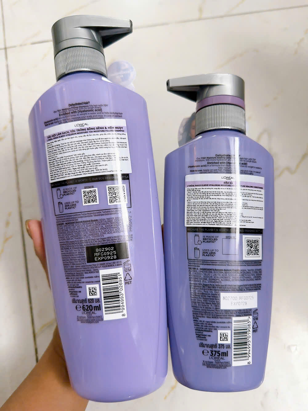 Bộ Gội Xả L'Oreal Tóc Phồng Bồng Bềnh Cho Da Đầu Khô