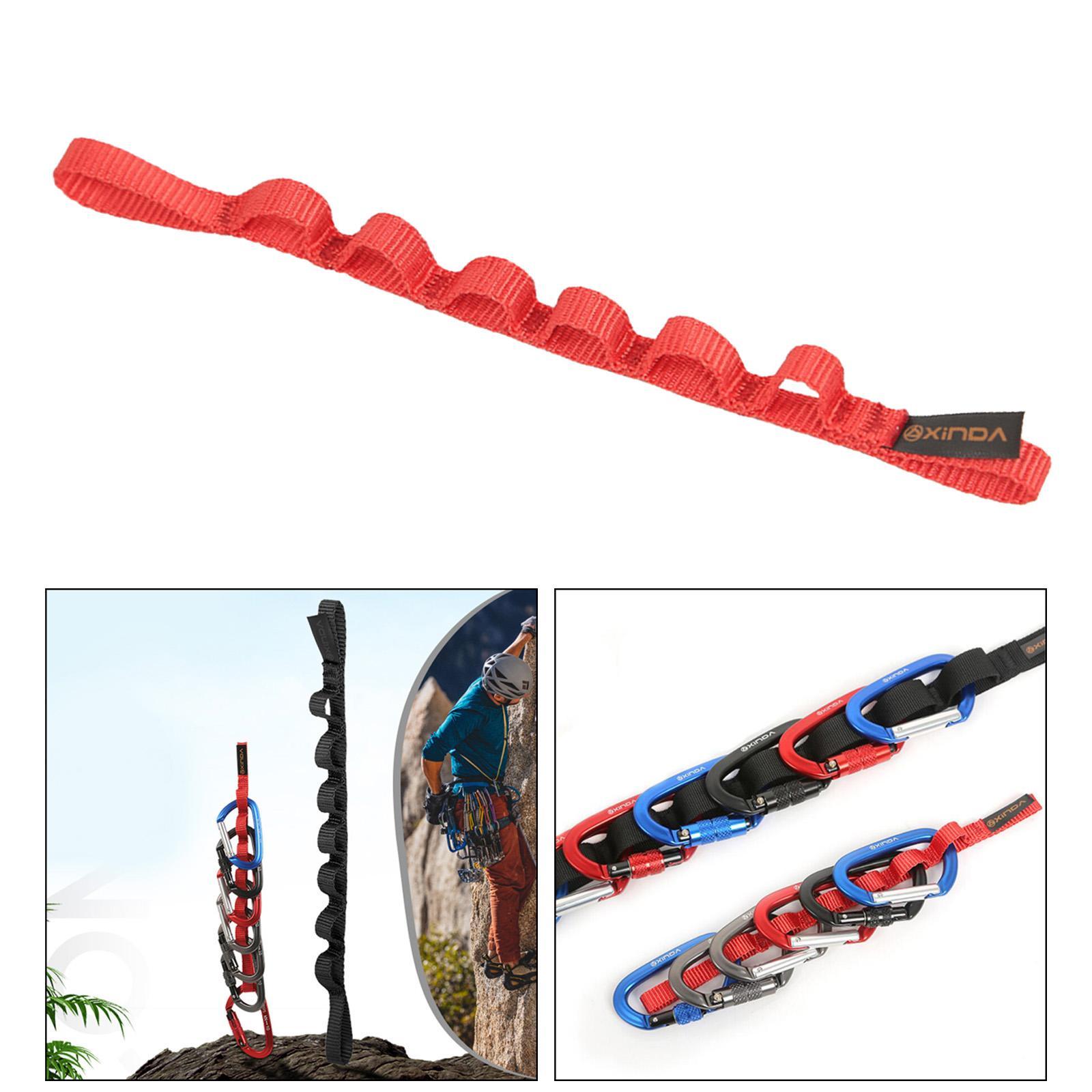 2- Outdoor Climbing Daisy Chain Rope Rappelling Downhill Red