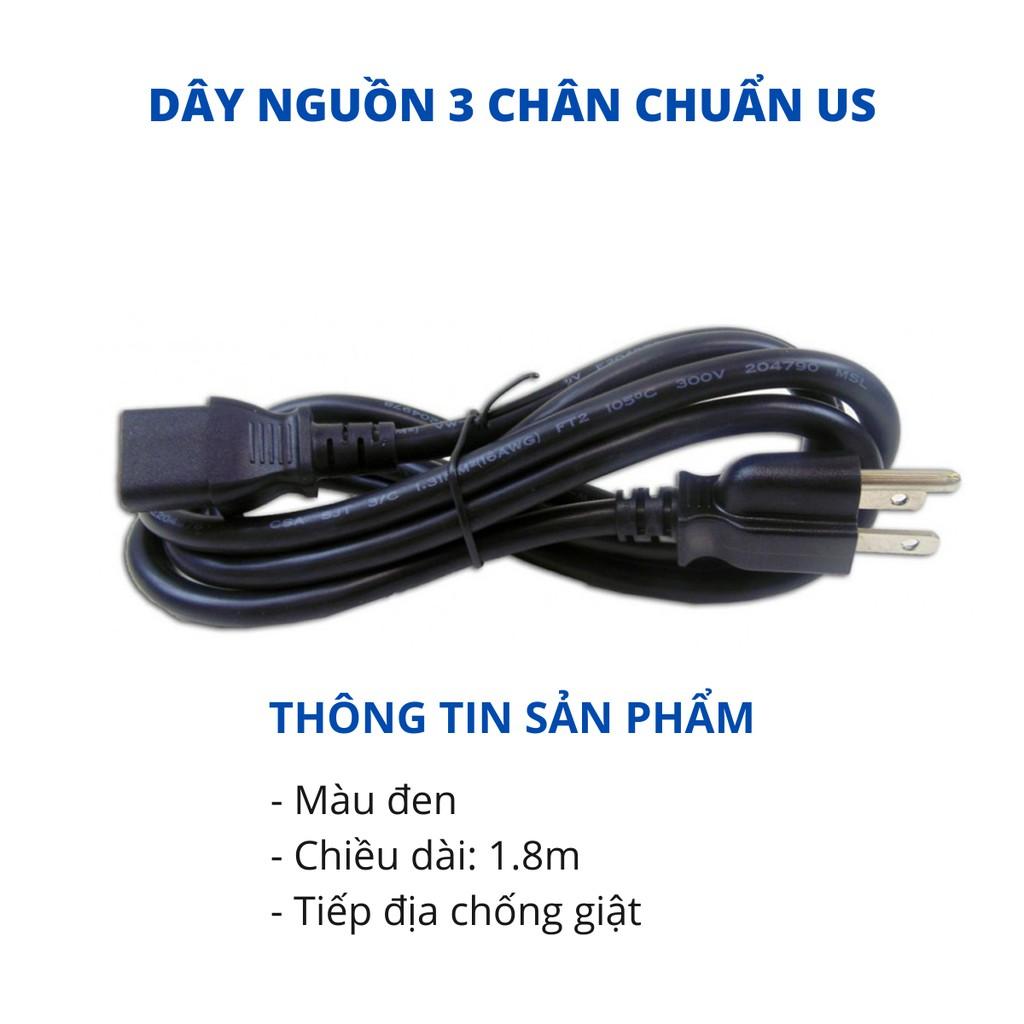 Dây nguồn máy tính - Dây nguồn 3 chân C13 chuẩn UK, US dài 1.8m chất lượng cao có cầu chì và chân tiếp mát