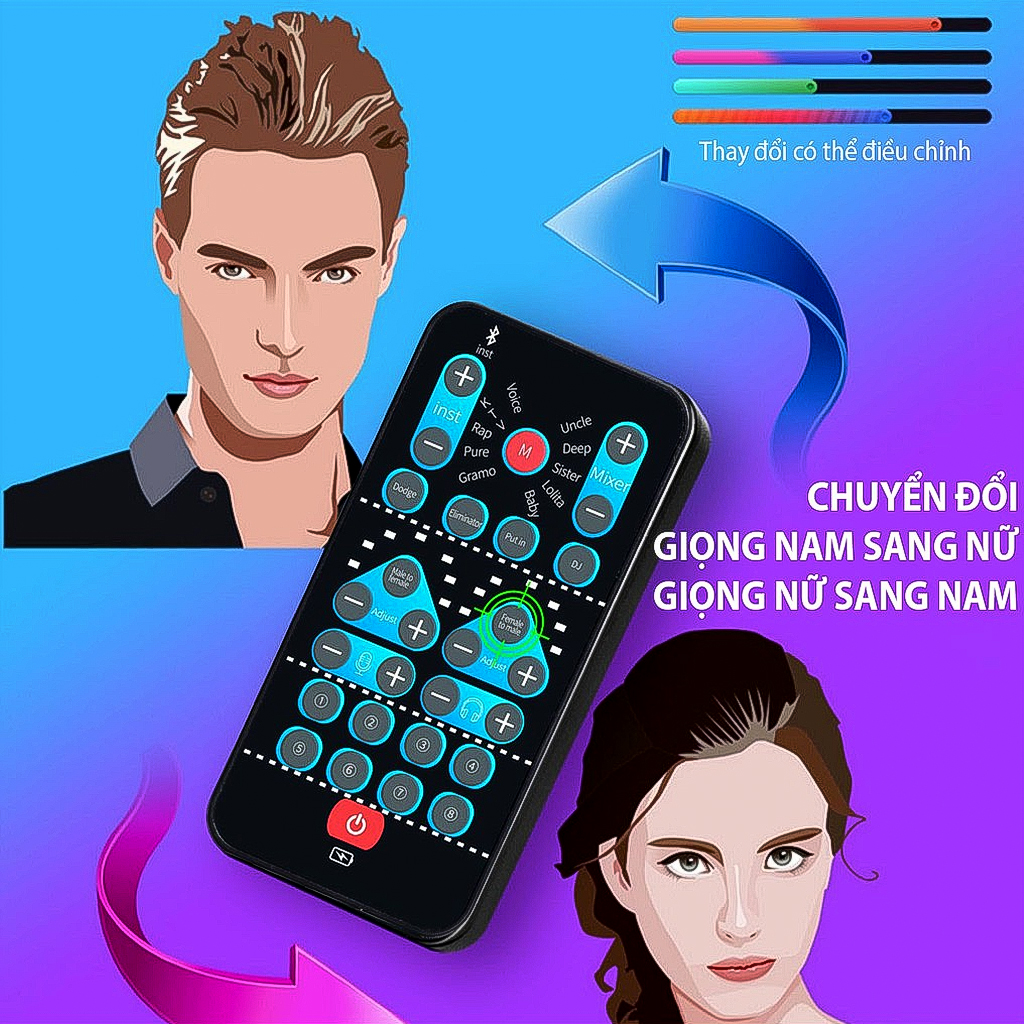 M10 Bộ Chuyển Đổi Giọng Nói Chơi Game Hỗ Trợ Chuyển 8 Giọng Nói Nam Nữ Trẻ Em Dành Cho Điện Thoại, Máy Tính Bảng, PC