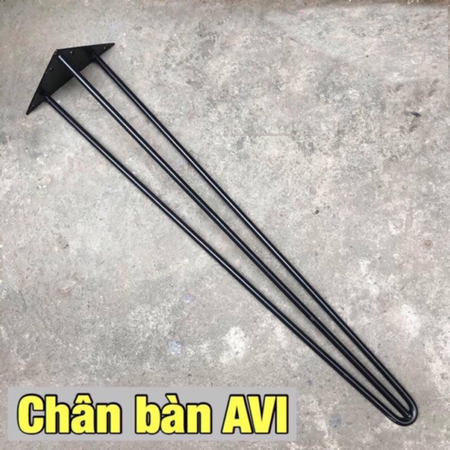 Chân Bàn Hairpin Loại 3 Thanh Nan Có Tặng Kèm Vít