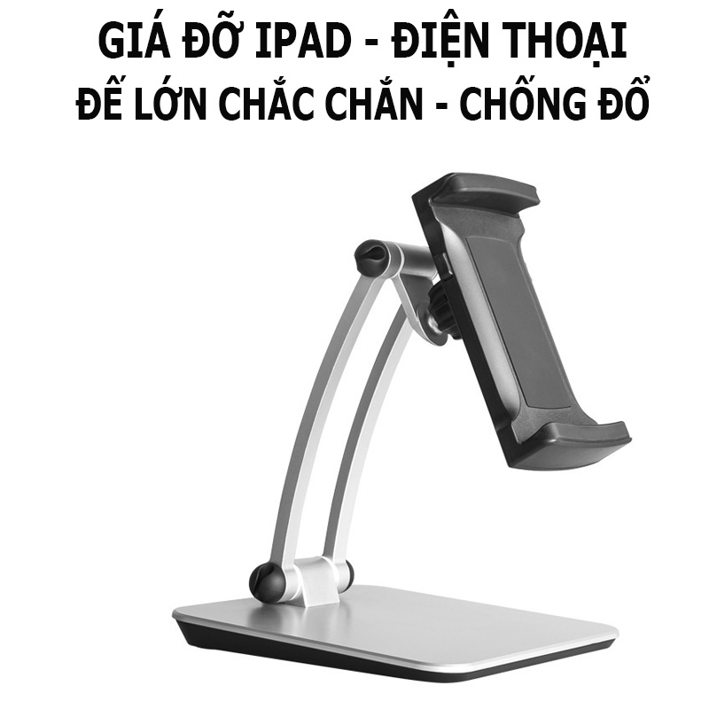 Giá Đỡ Để Bàn Máy Tính Bảng Ipad Trục Kép, Gập Gọn Được, Điều Chỉnh Đa Góc Xoay; Hàng Nhập Khẩu