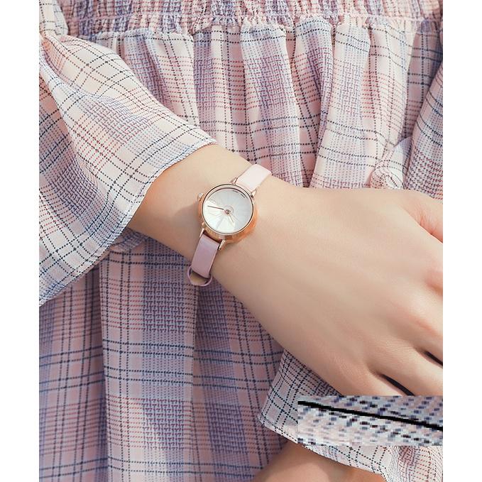 Đồng hồ nữ dây da Julius Ja-979 Màu Hồng nhỏ xinh