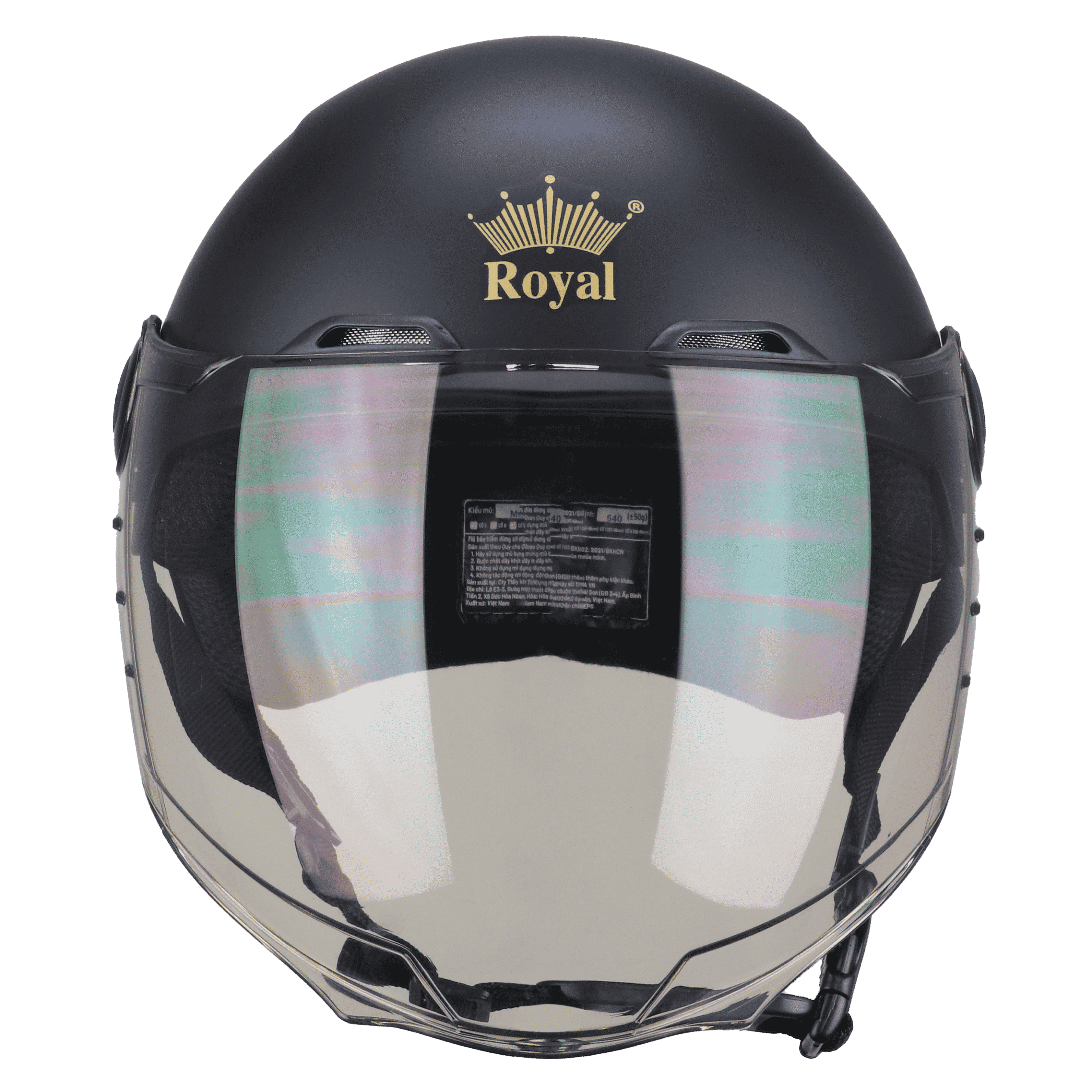 Mũ bảo hiểm xe máy nửa đầu Royal M555 có kính dài, nón freesize cho nam nữ đi xe máy