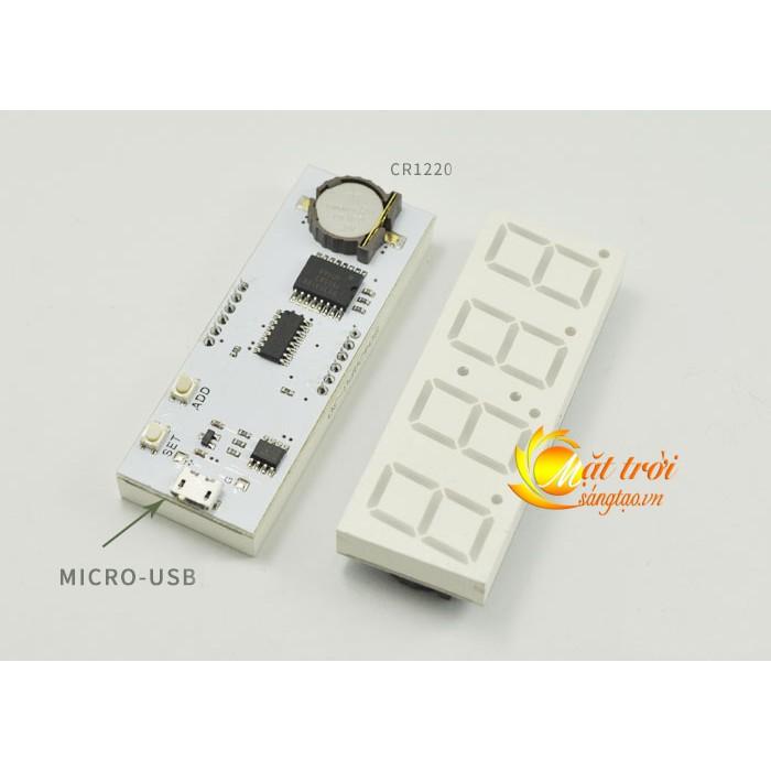 Đồng hồ điện tử mini DIY V6 cắm nguồn micro USB 5V