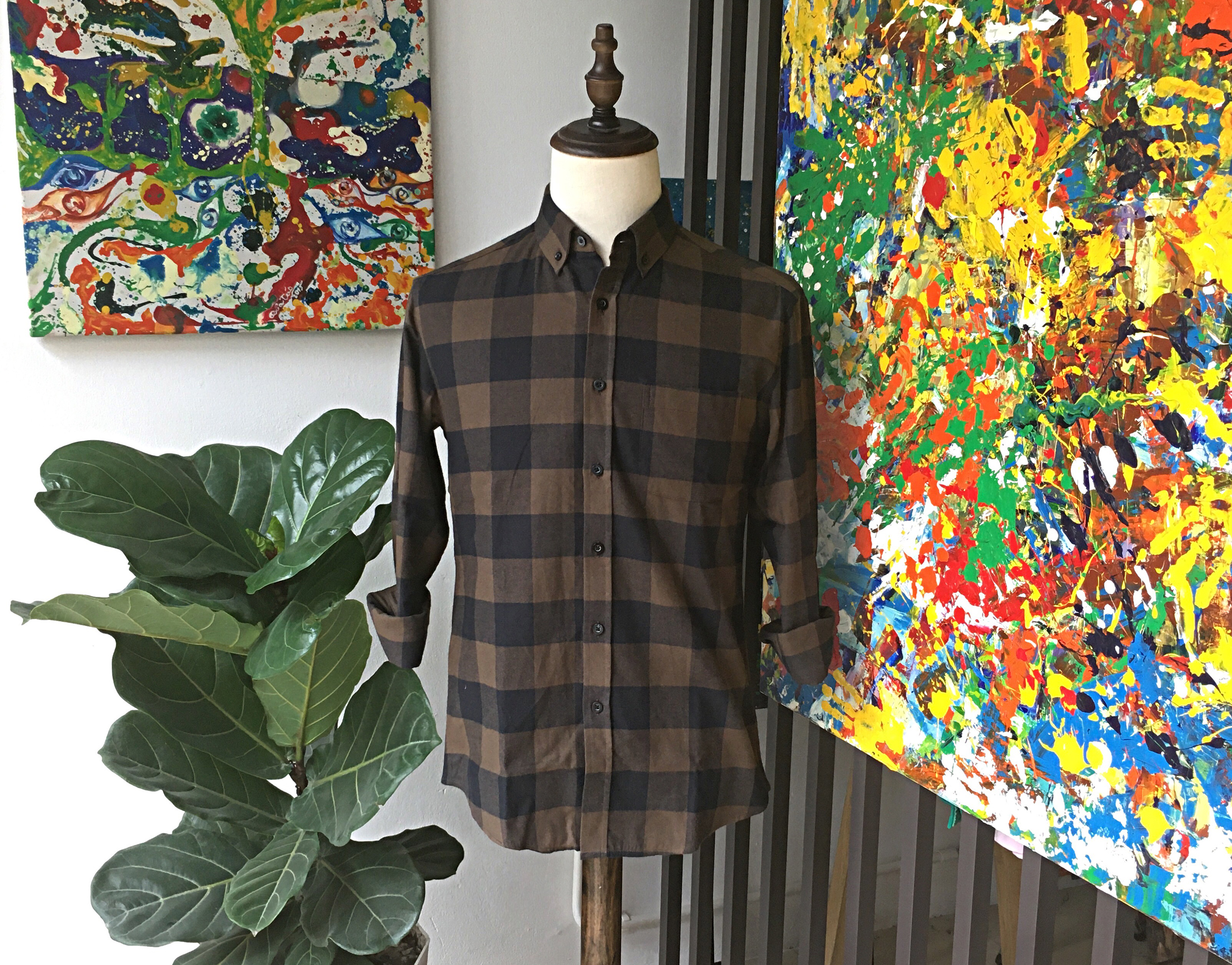 Áo sơ mi Nam Flannel Shirt Ngầu Store, chất cotton dạ 100%, mềm, thấm hút mồ hôi, phóng khoáng