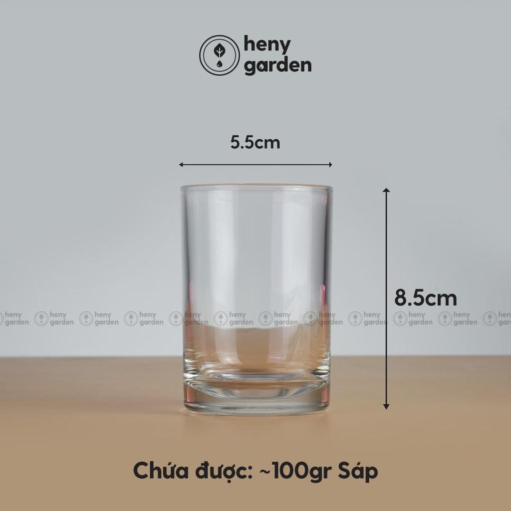 Cốc Đựng Nến Làm Nến Thơm Handmade Heny Garden, Nguyên Liệu Dụng Cụ Làm Nến