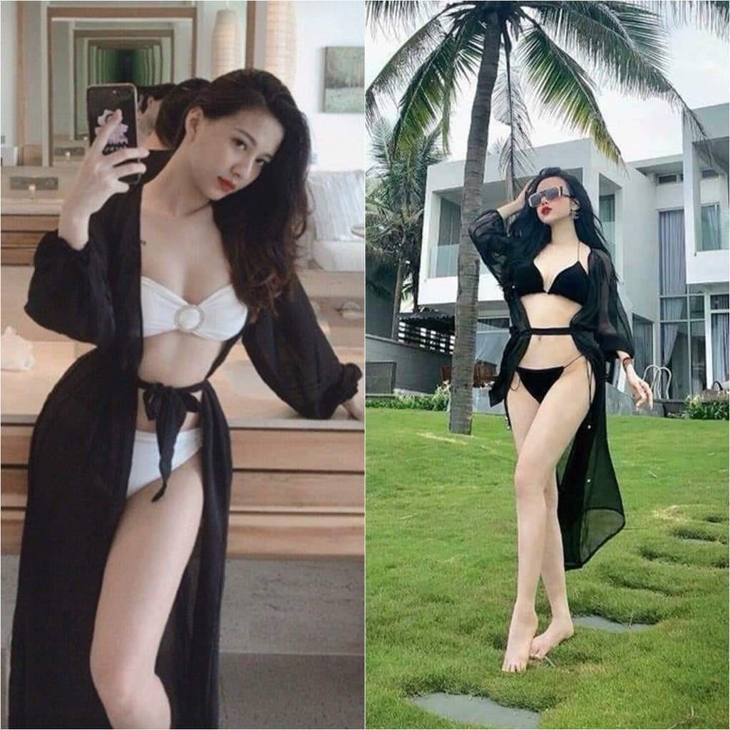 Áo choàng đi biển, áo khoác bikini voan mỏng tua rua-bikinistore