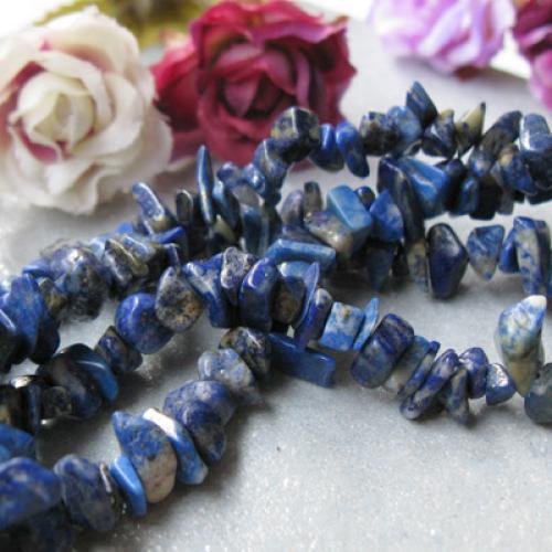 35''/Strand 4-9mm Lapis Lazuli Chip Gemstone Loose Beads Approx 290-300 Beads
