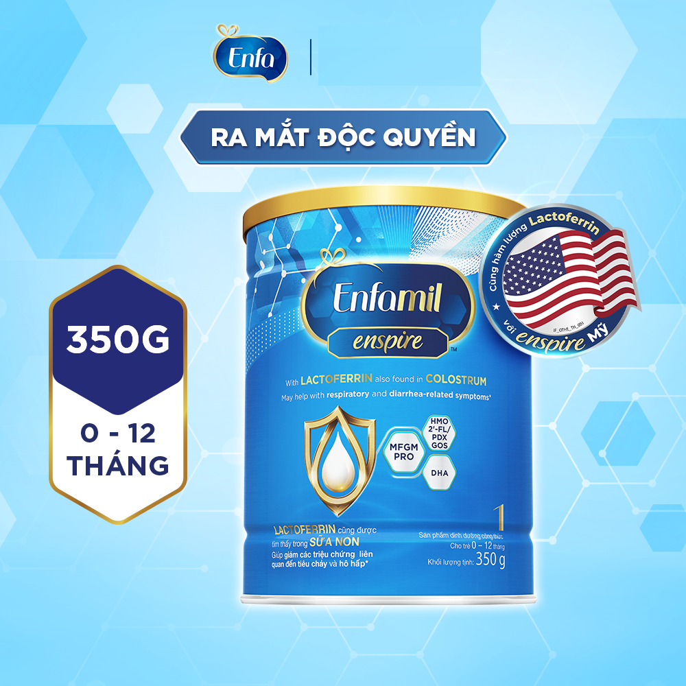 Sản phẩm dinh dưỡng công thức Enfamil Enspire 1 350G - Dành cho trẻ 0 - 12 Tháng