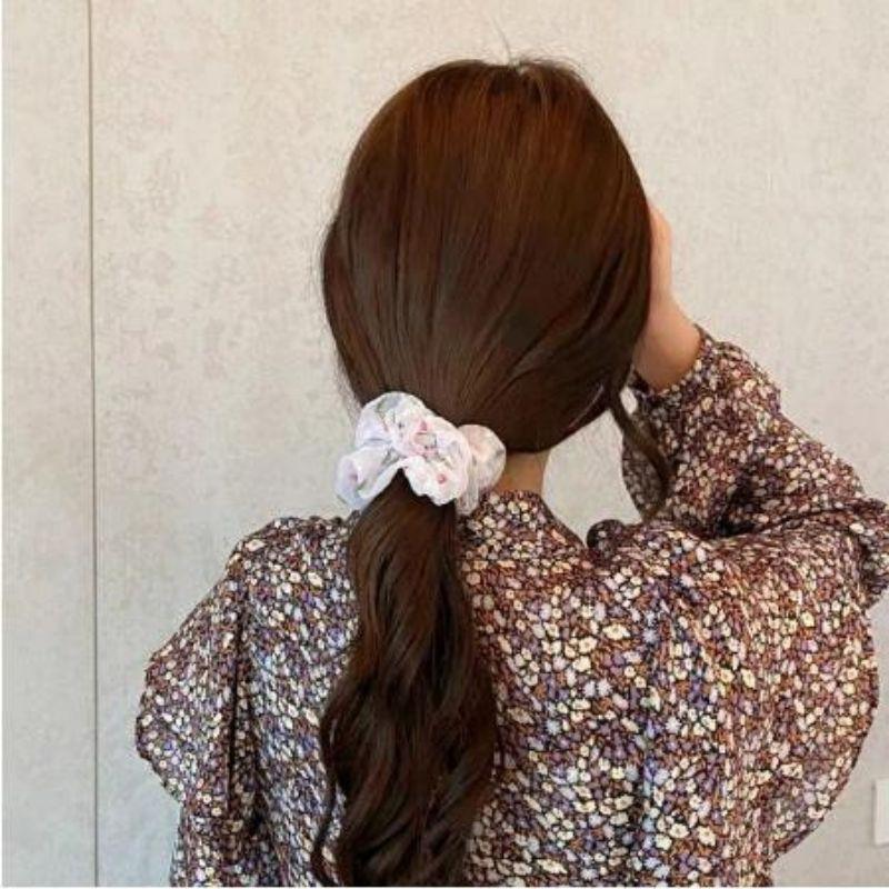 Cột tóc scrunchies cherry dễ thương