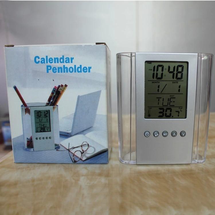 Đồng hồ để bàn kiêm hộp đựng bút V2