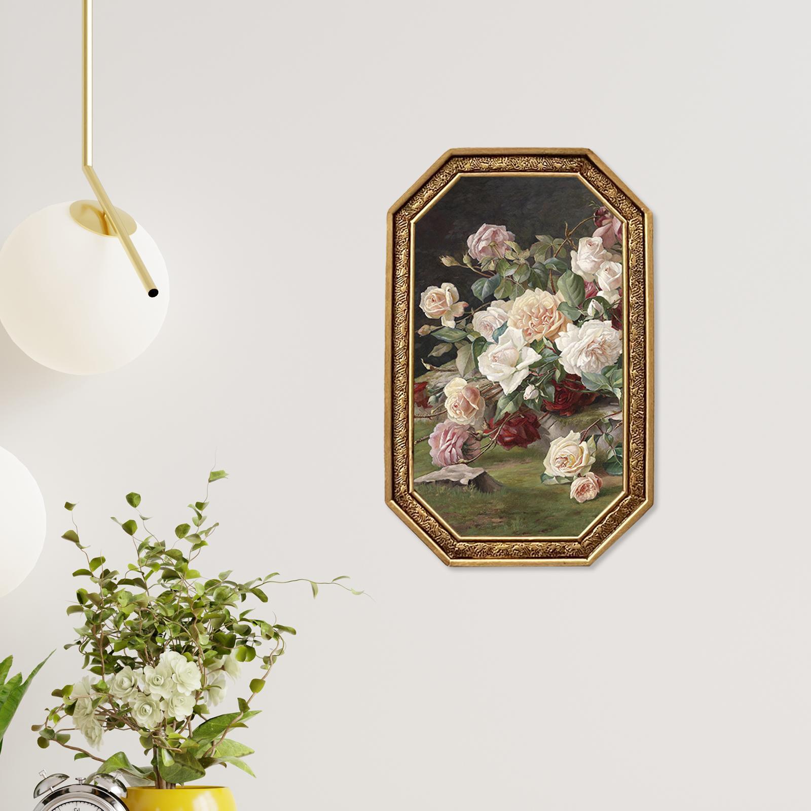 Photo Frame Picture Frame Artwork Resin Antique Style Embossed Frame Photo Display Frame Ornament for Home Hallway Tabletop Decoration Gift