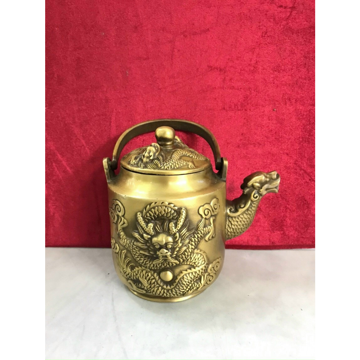 Ấm rồng gold cao cấp - Decor trang trí để bàn