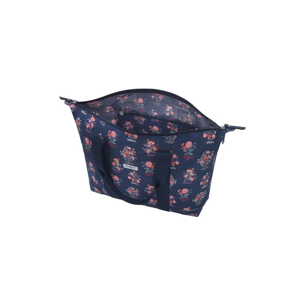 Cath Kidston - Túi du lịch xếp gọn/Foldaway Overnight Bag - Kingdom Posey - Navy -1042009