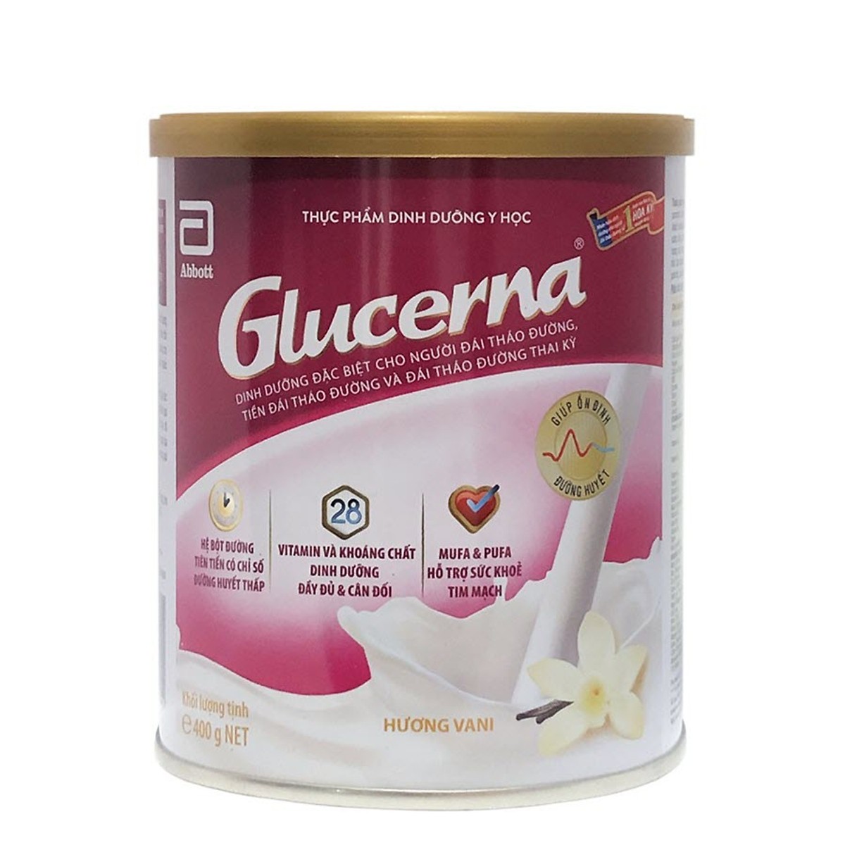 2 Hộp Sữa Bột Abbott Glucerna Hương Vani (400g)