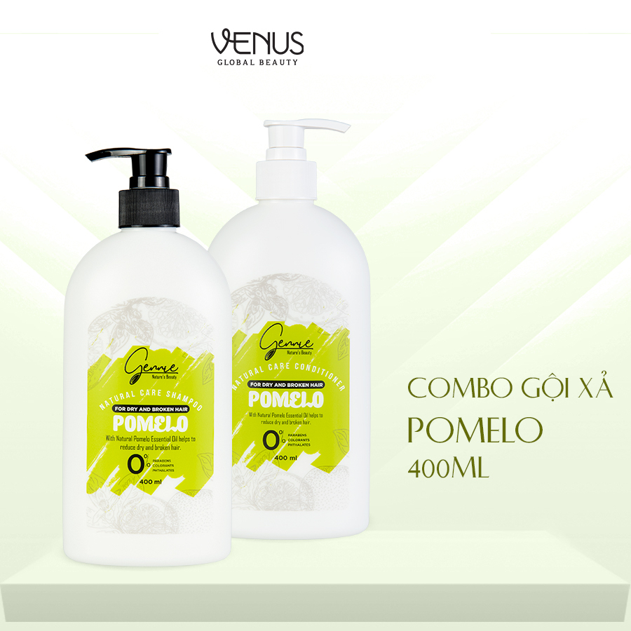 Combo Dầu gội + Dầu xả Natural Care tinh dầu bưởi dành cho tóc khô và dễ gãy 400ml