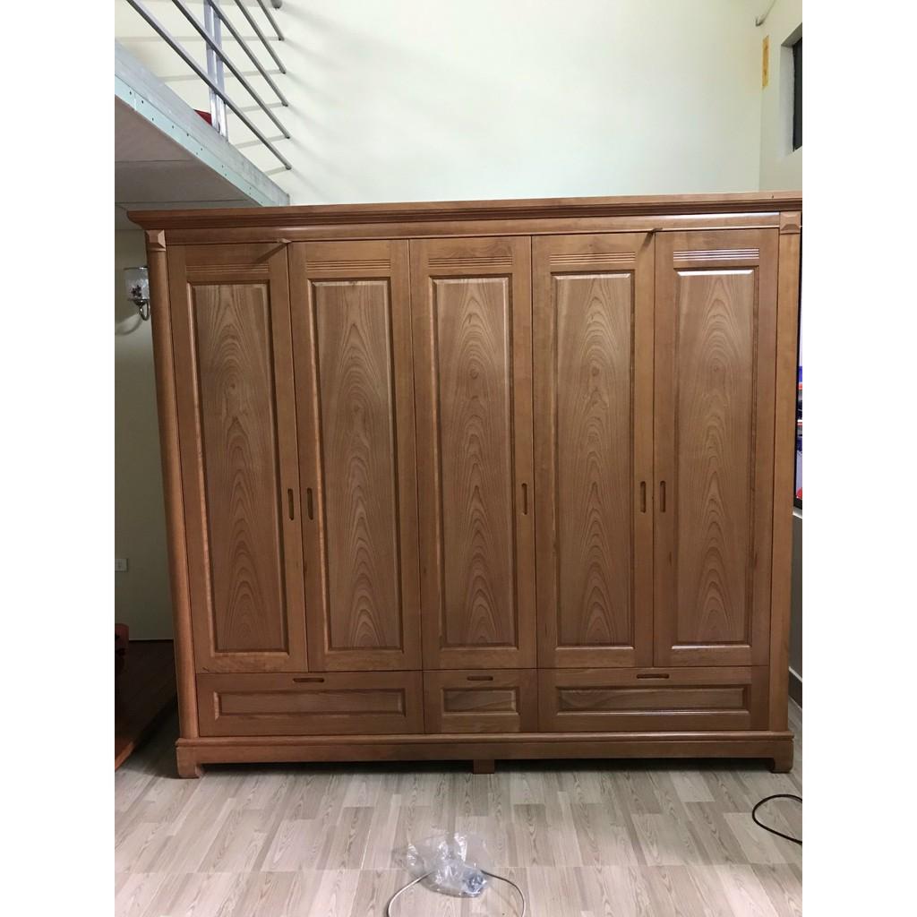 Tủ quần áo xoan đào 5 cánh