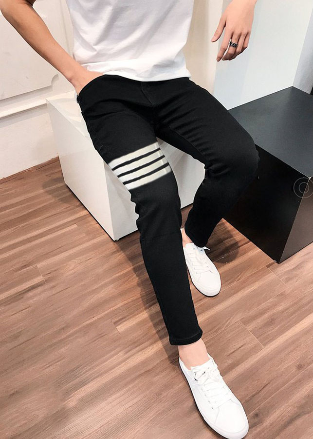 Quần Âu Nam Đen Sọc Trắng SOCDUI99