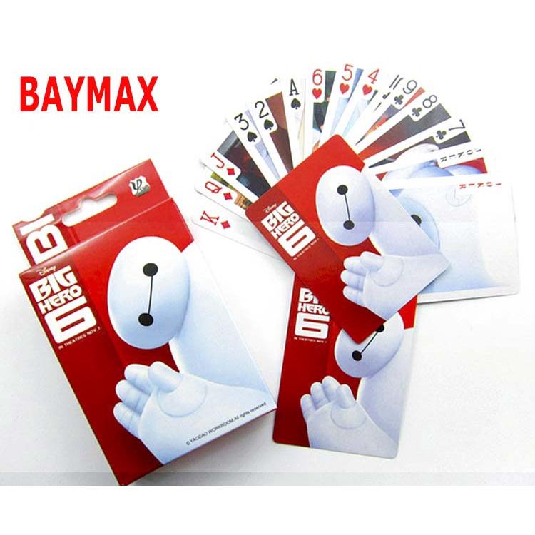Bộ thẻ bài in hình BAYMAX 54 lá khác nhau bộ tú bài tây anime manga chibi xinh xắn