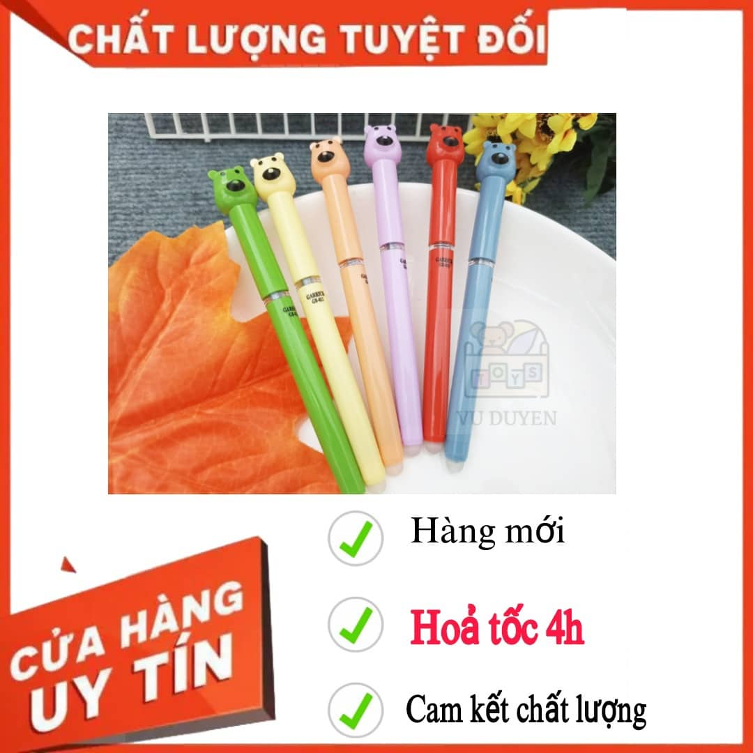 Bút máy luyện chữ đẹp nét nhỏ hình chú gấu cho học sinh tập viết