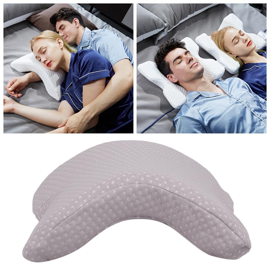 2x Hand Pillow U Shaped Arch Neck Pillow Plain Color for Naps Work Sofa