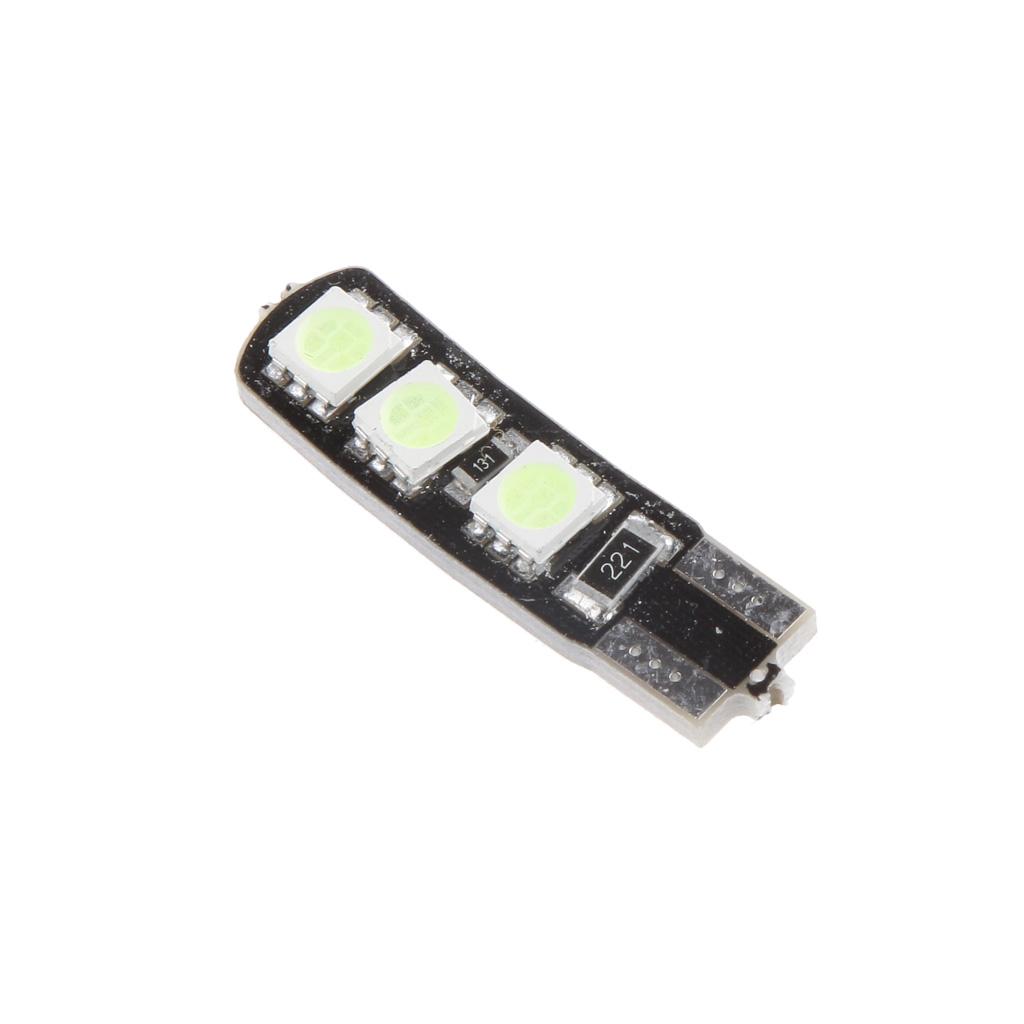 10x T10 5050 6SMD W5W LED Width Lamp Wedge Warning Ice Blue Light Bulb
