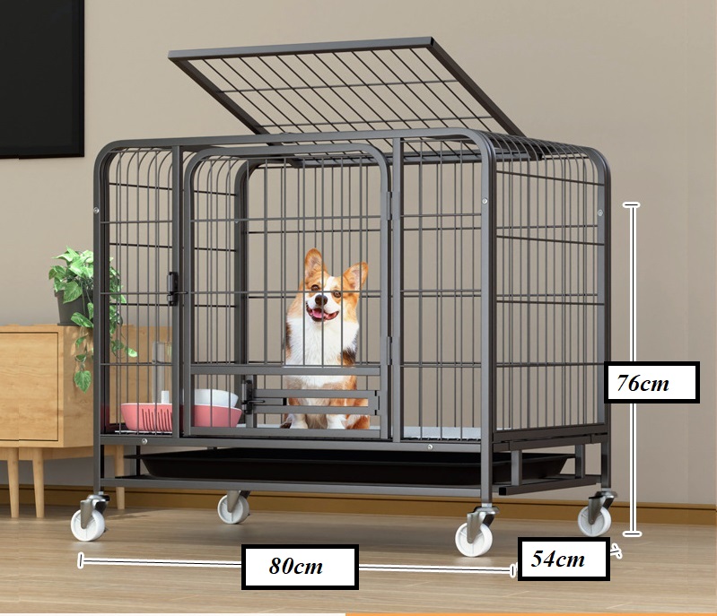 Chuồng Chó Nan Ống Cao Cấp Sơn Tĩnh Điện Size 80cm Dành Cho Thú Cưng