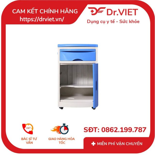 Tủ xe đẩy dụng cụ cấp cứu cao cấp TJM-T03