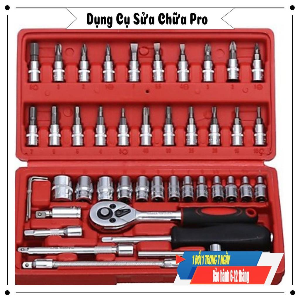 Bộ dụng cụ mở siết bolong ốc vít 46 chi tiết - thép tiêu chuẩn CR-V