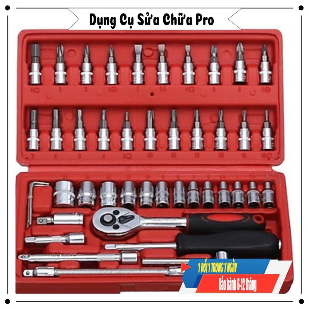 Bộ dụng cụ mở siết bolong ốc vít 46 chi tiết - thép tiêu chuẩn CR-V