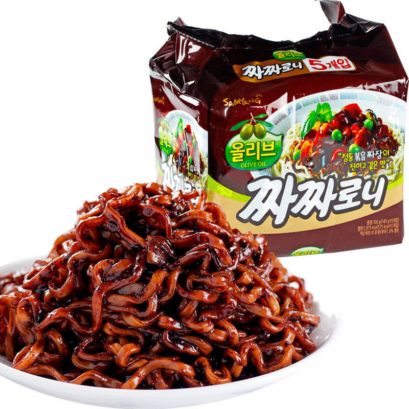 Lốc 5 gói Mì trộn tương đen Samyang 140gr