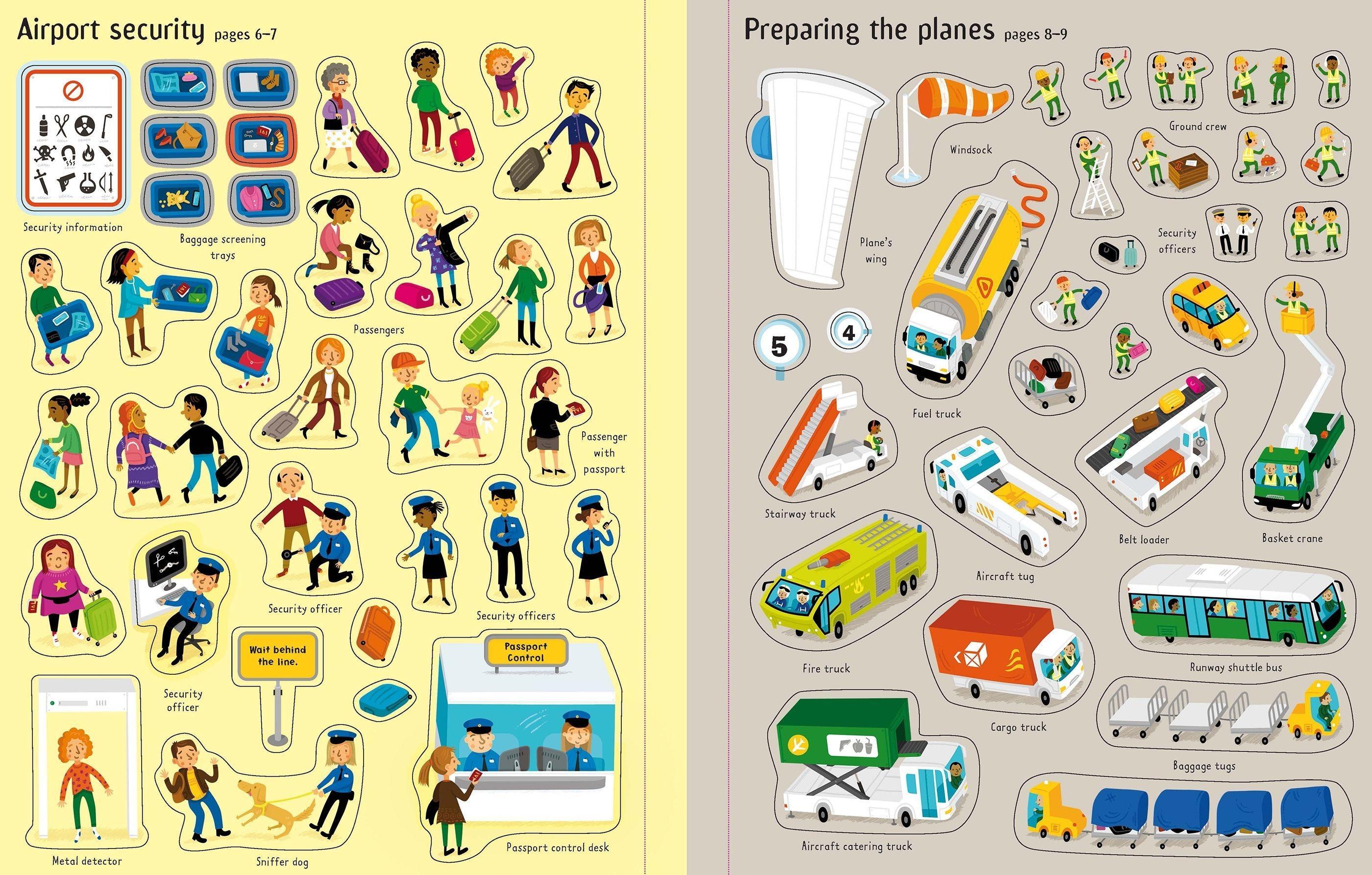 Sách ngoại văn: Airport Sticker And Colouring Book