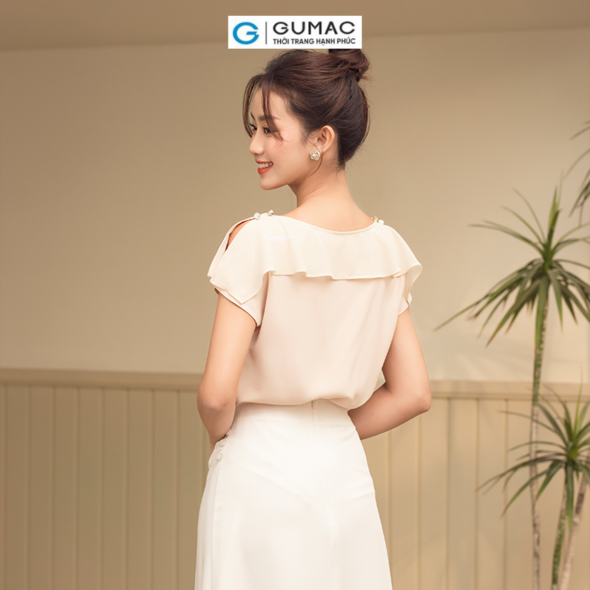 Chân váy A nhún sườn thời thượng sang trọng thời trang GUMAC VD06034