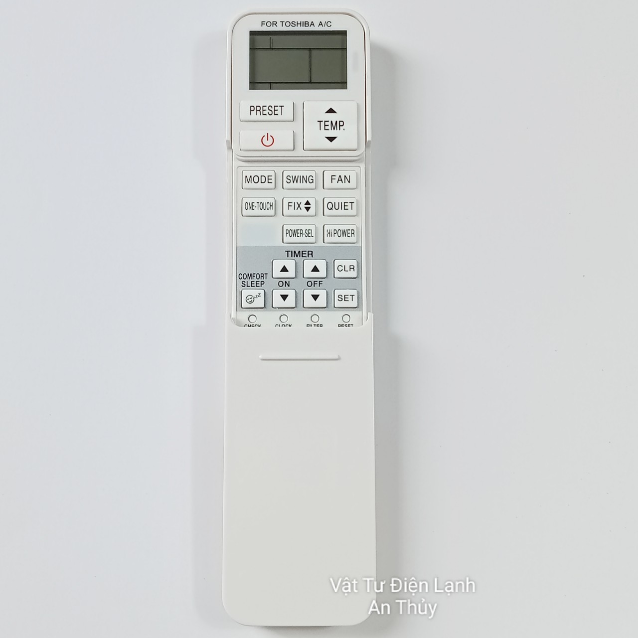 Remote máy lạnh cho TOSHIBA INVER trượt nút hồng - Điều khiển máy lạnh TOSHIBA - Remote điều hòa TOSHIBA - Điều khiển điều hòa