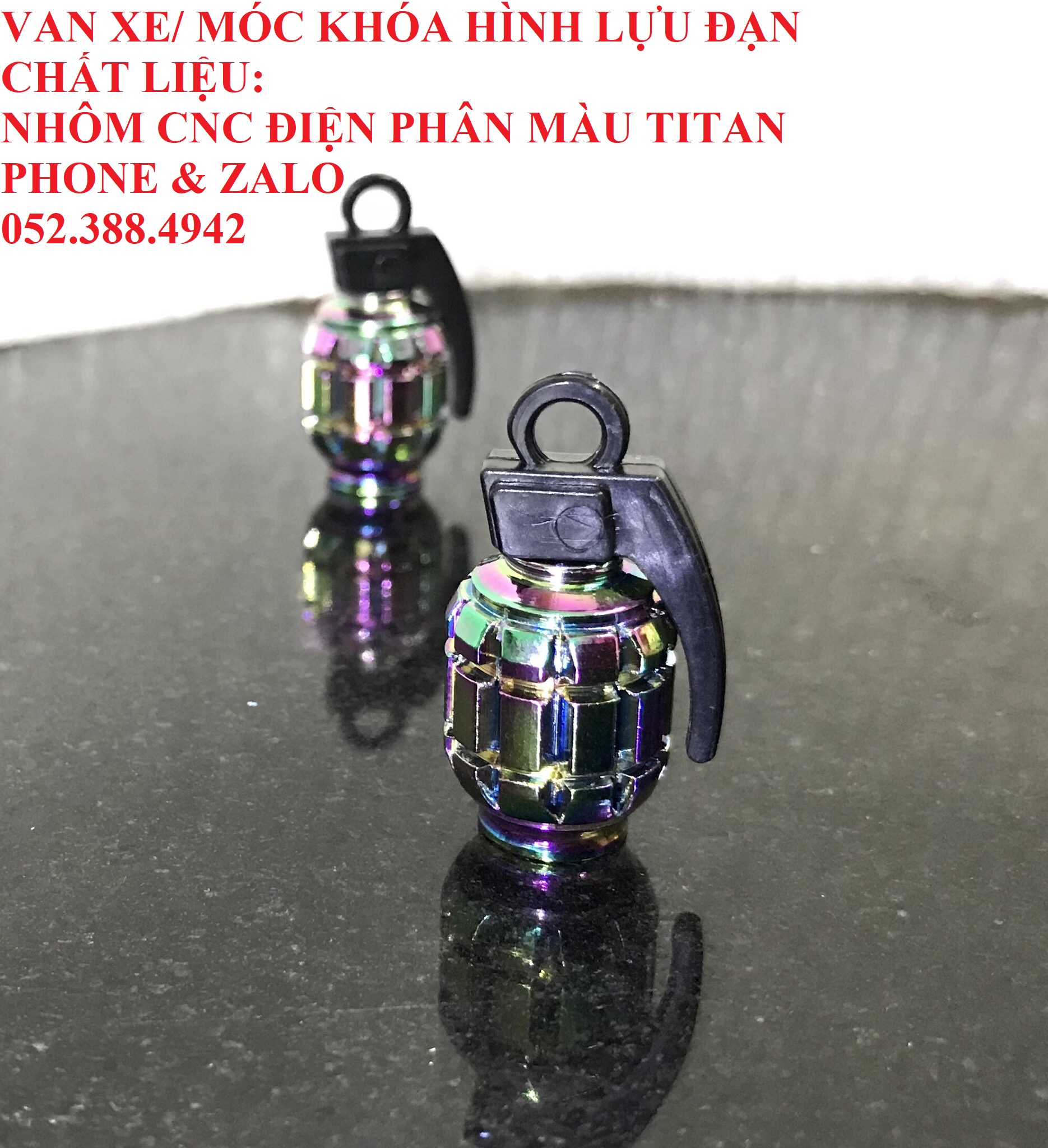 Van xe nhôm CNC nguyên khối, điện phân lên màu titan.