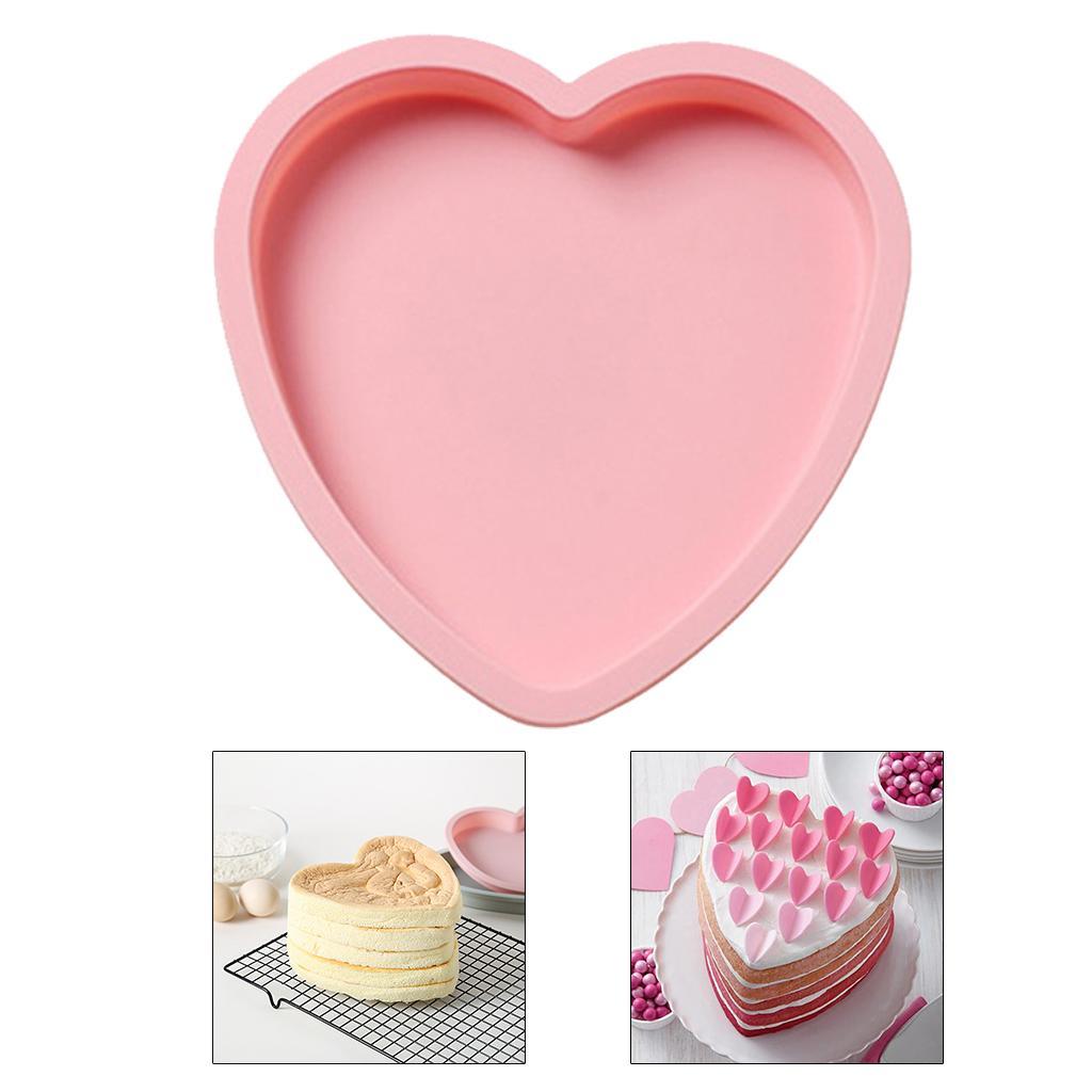 2pcs Kitchen Silicone Cake Mold Heart Shape Cake Baking Molds Bake Mold