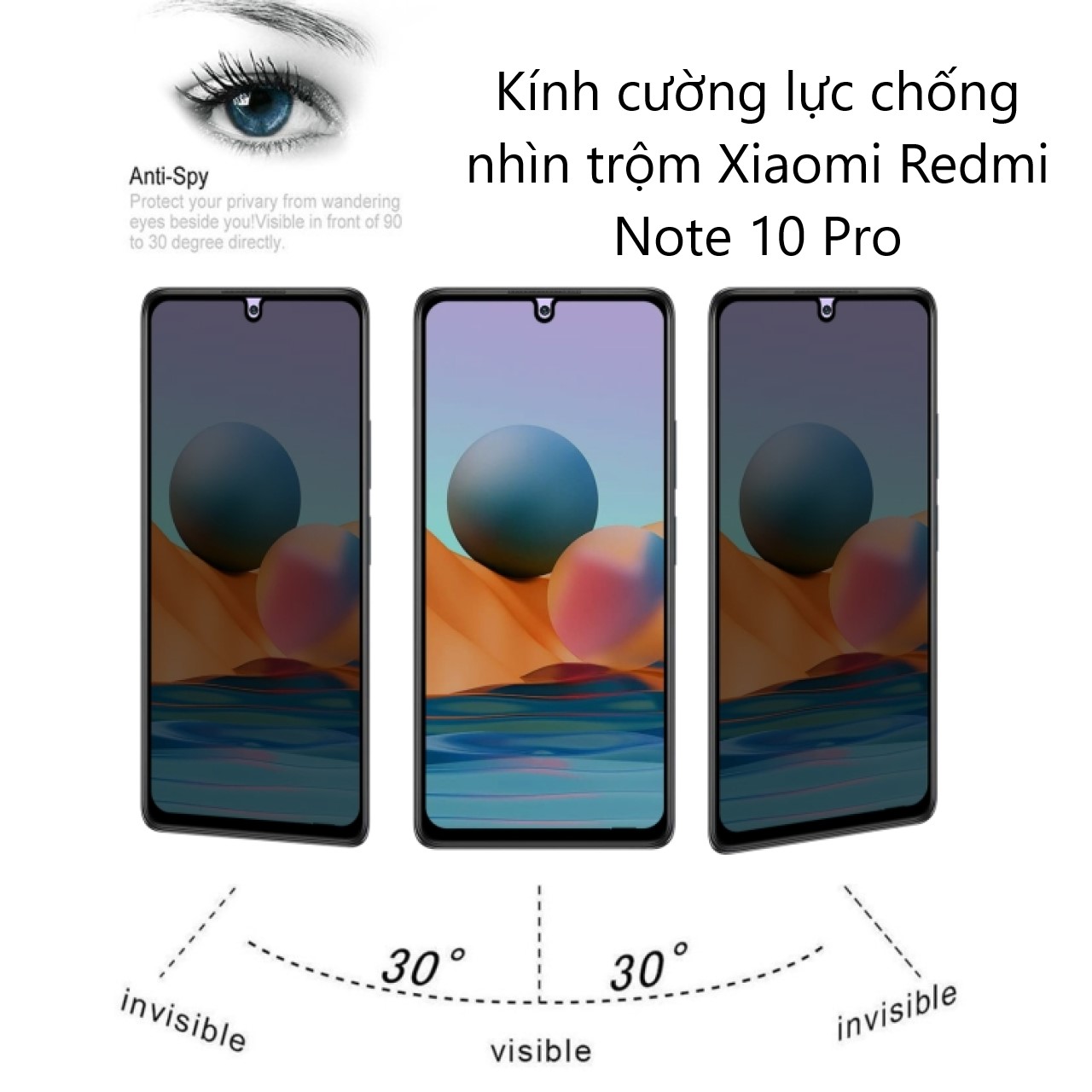 Kính cường lực Chống nhìn trộm cho Xiaomi Redmi Note 9 10 11 12 13 Pro Lite 5G 4G