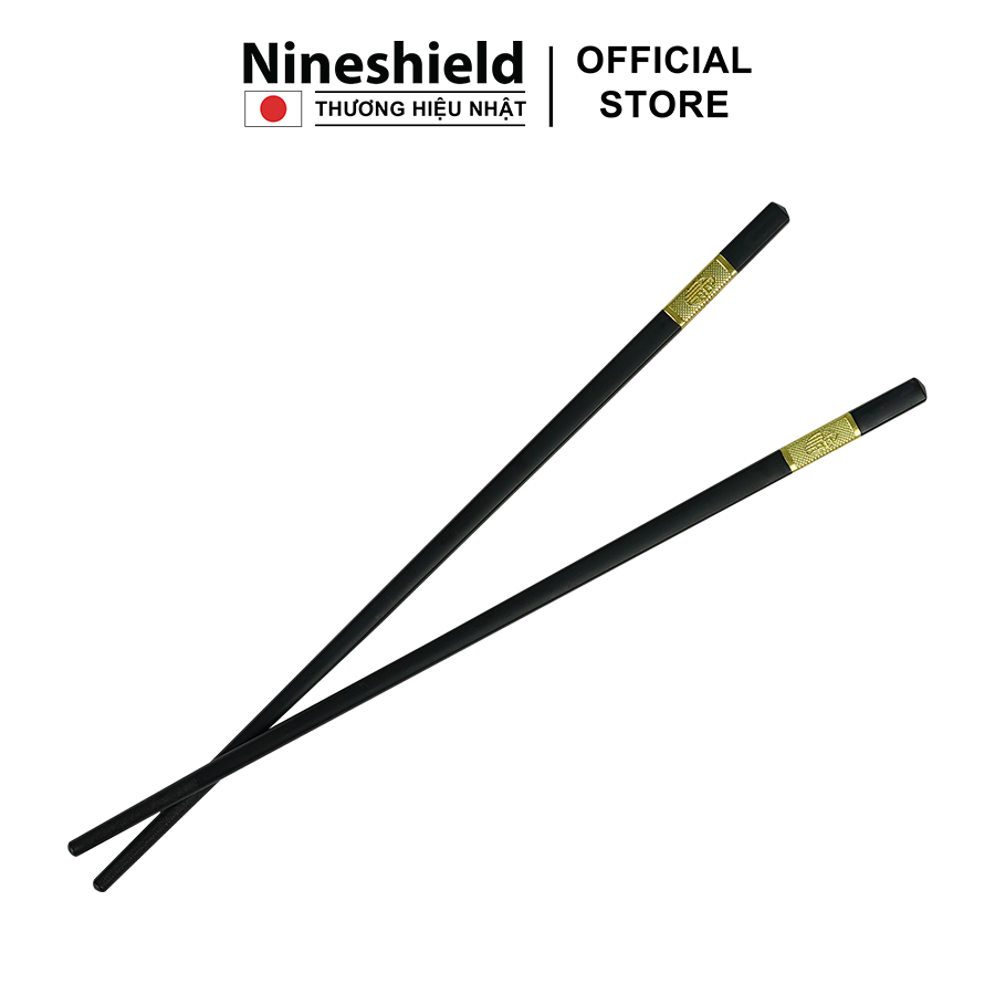 Hình ảnh Hộp 10 đôi đũa mạ vàng hàng chính hãng Nineshield NS02