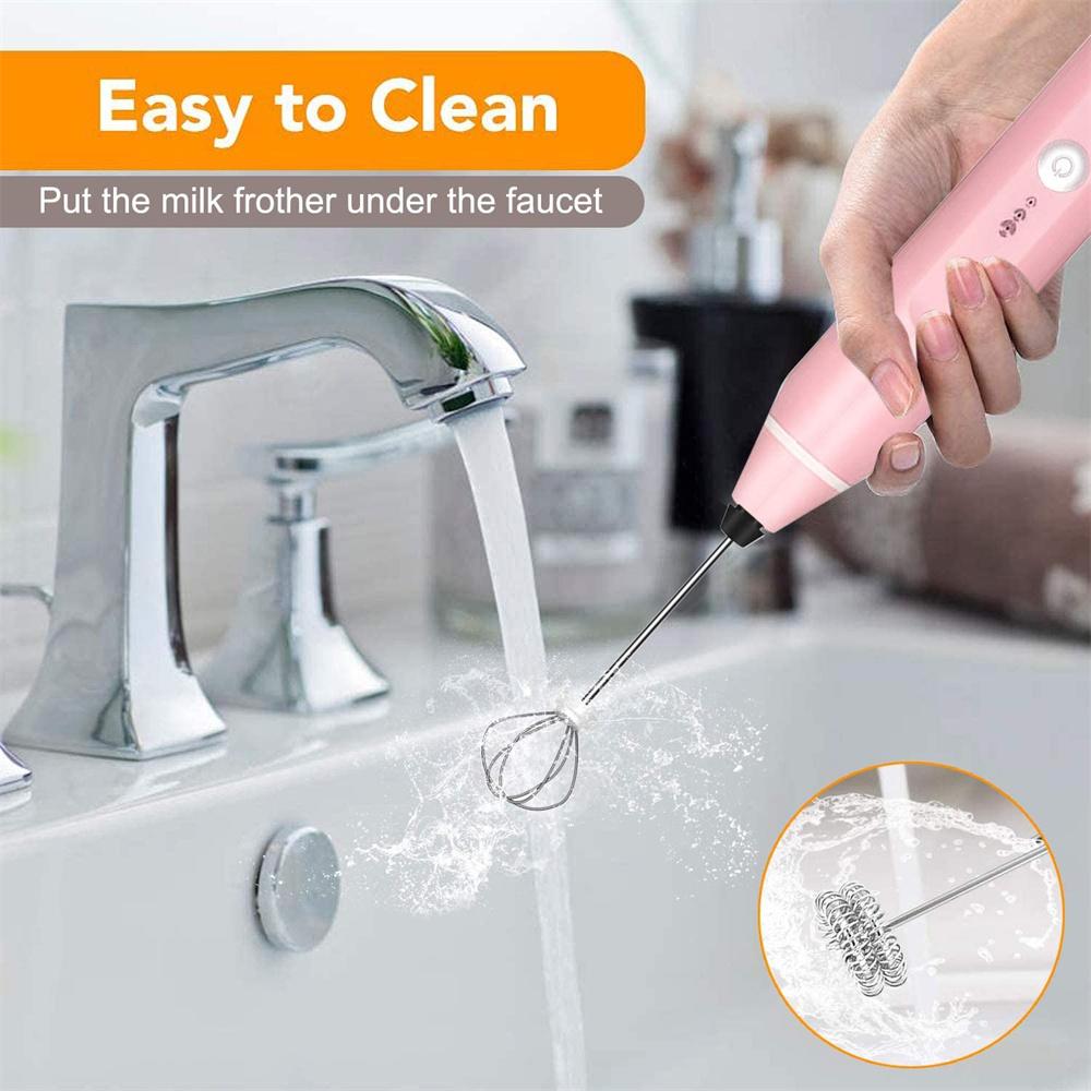 Điện Máy Trộn Máy Xay Sinh Tố 3 Tốc Độ Bọt Sữa Cầm Tay USB Hỗn Hợp Trứng Máy Trộn Bong Bóng Máy Làm Đánh Cho Cà Phê Cappuccino
